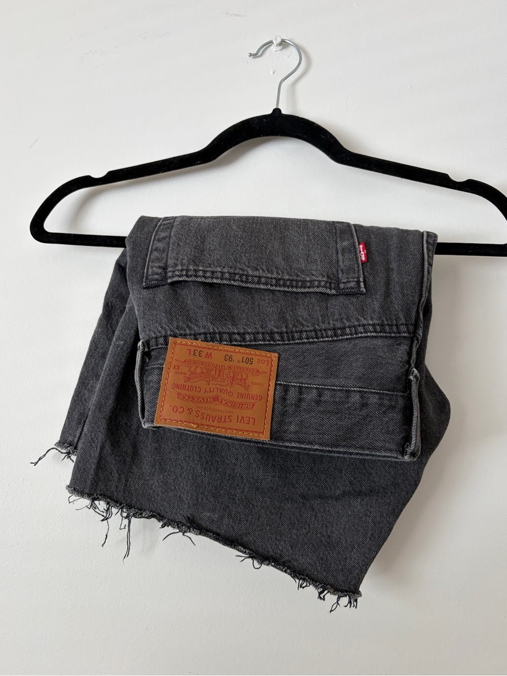 Levi's Women’s Black Distressed 501 Jean Shorts